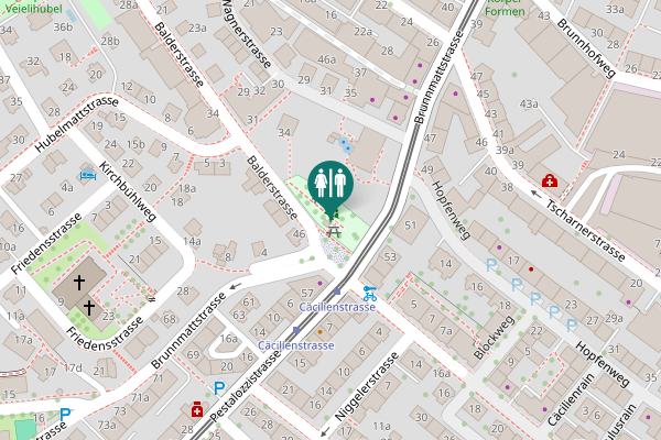 Map showing location of Balderstrasse 33a Toilet
