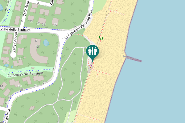 Map showing location of Lungomare Riccardo Riva 15 Toilet
