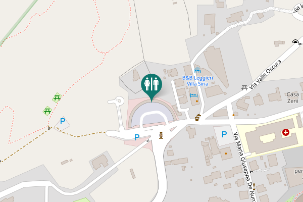 Map showing location of Piazza frà Daniele Natale Toilet
