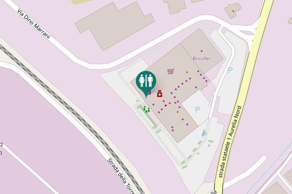 Map showing location of Via Aurelia Nord Km 76 Toilet