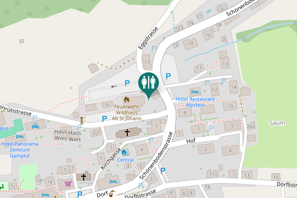 Map showing location of Steinrütistrasse 2 Toilet