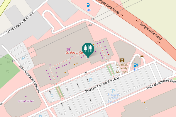 Map showing location of Piazzale Cesare Beccaria Toilet
