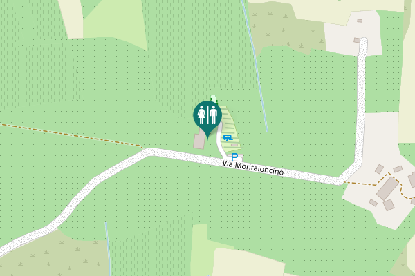 Map showing location of Via Montaioncino Toilet
