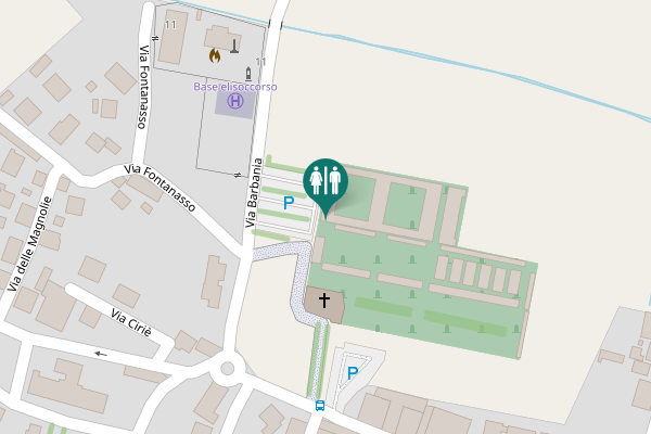 Map showing location of Viale della Rimembranza Toilet