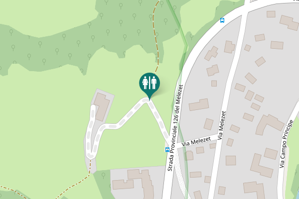 Map showing location of Passeggiata del Canale Toilet