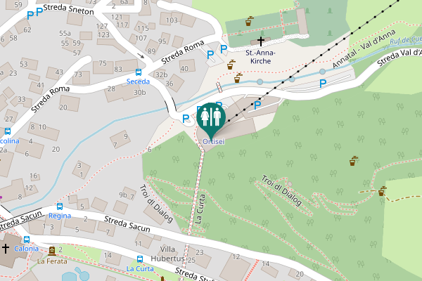 Map showing location of Streda Val d'Anna 2 Toilet
