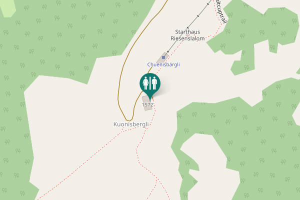 Map showing location of Kuonisbergliweg 1572 Toilet