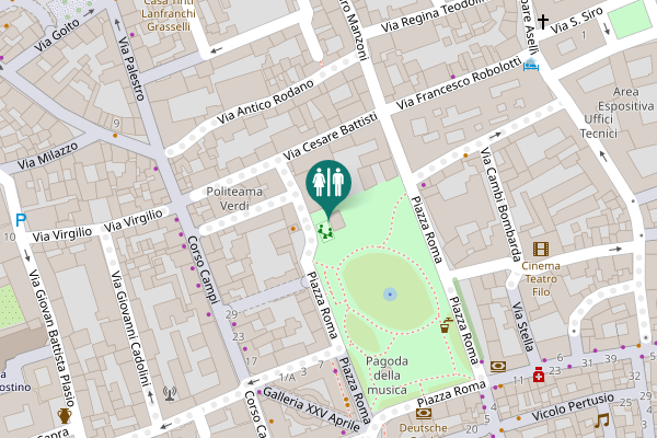 Map showing location of Via Marcantonio Ingegneri Toilet