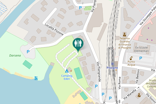 Map showing location of Via Piangrande Toilet