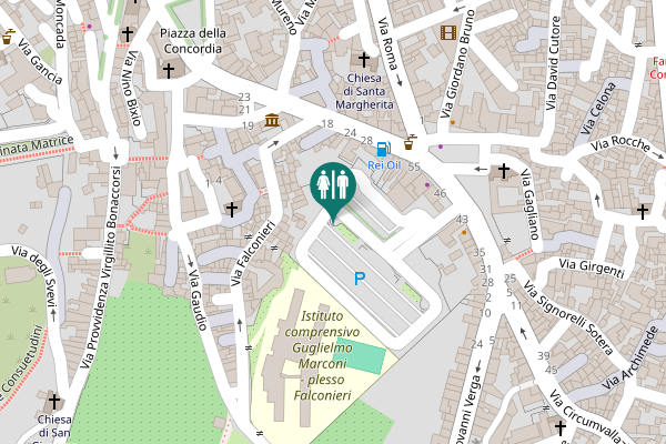 Map showing location of Paternò Toilet