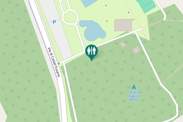 Map showing location of Via di Castel Fusano 195 Toilet