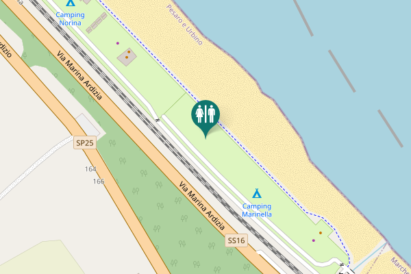 Map showing location of Via Marina Ardizia 181 Toilet