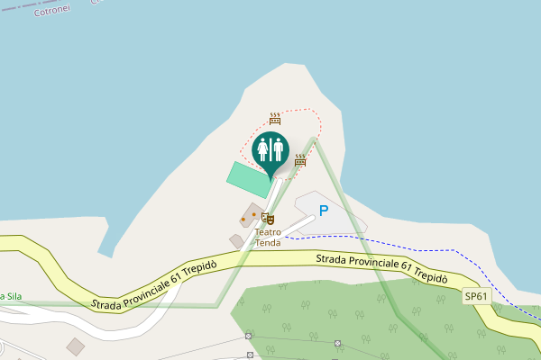 Map showing location of Strada Provinciale 61 Trepidò Toilet