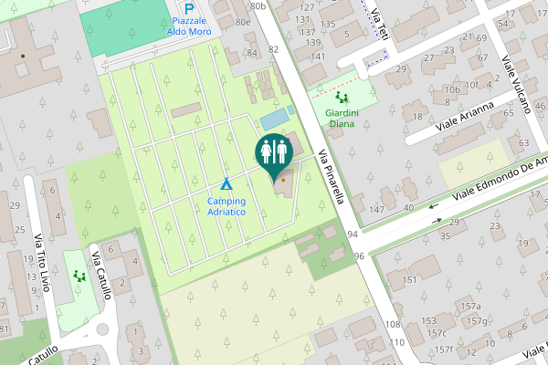 Map showing location of Via Pinarella 90 Toilet