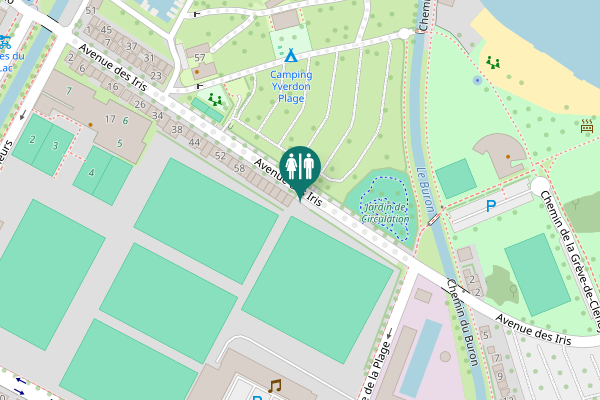 Map showing location of Avenue des Iris 74 Toilet