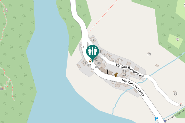 Map showing location of Via Valle Verzasca 92 Toilet