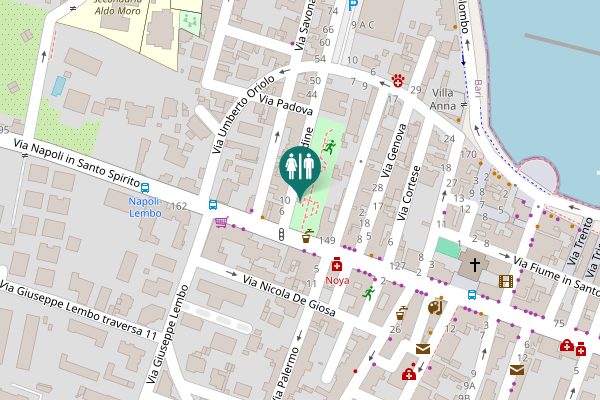 Map showing location of Via Udine 14 Toilet