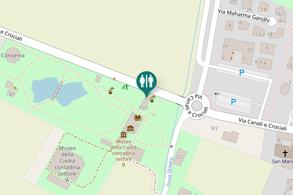 Map showing location of Via Canali e Crociali 35/2 Toilet
