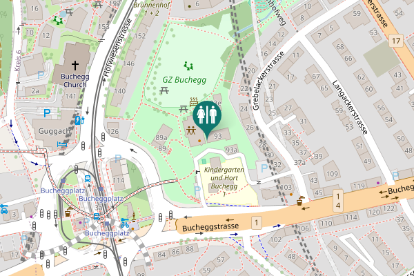 Map showing location of Buchegg GZ