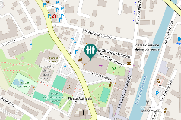 Map showing location of Carcare Toilet