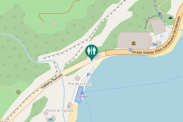 Map showing location of Galleria Rainelli Toilet