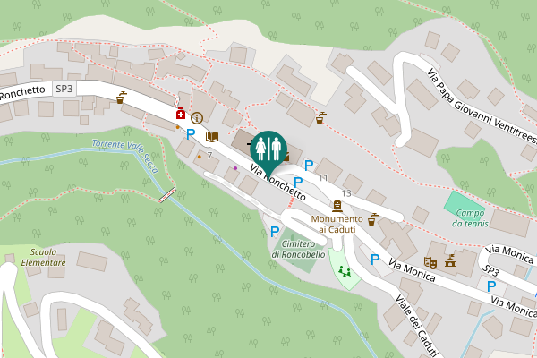 Map showing location of Via Ronchetto 1 Toilet