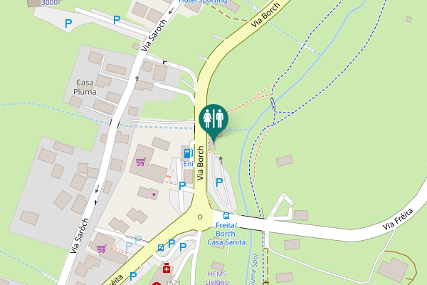 Map showing location of Via Borch Toilet