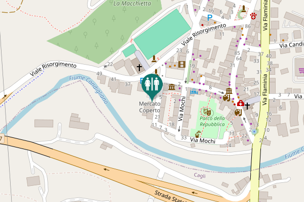 Map showing location of Via Giacomo Leopardi 4 Toilet