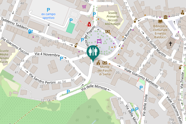Map showing location of Via Cafaggio 2 Toilet