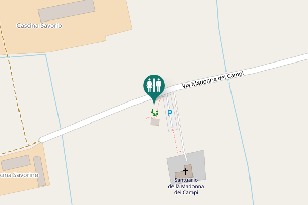 Map showing location of Via Madonna dei Campi Toilet