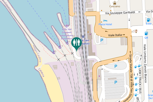 Map showing location of Villa San Giovanni Toilet