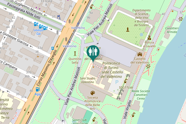 Map showing location of Viale Pier Andrea Mattioli 39d Toilet
