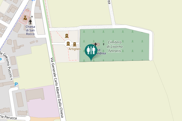 Map showing location of Livorno Ferraris Toilet