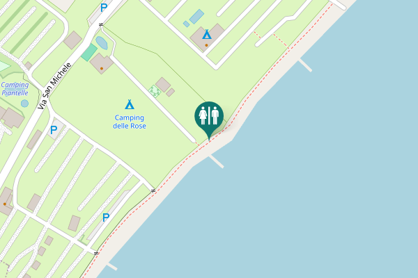 Map showing location of Via San Michele 4 Toilet