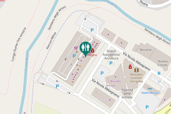 Map showing location of Via Nicola Abbagnano 7 Toilet