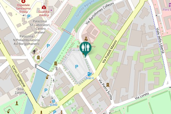Map showing location of Via Avvocato Giacomo Luigi Borgna Toilet