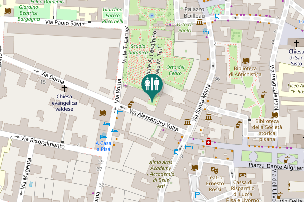 Map showing location of Viale G. Casabona Toilet