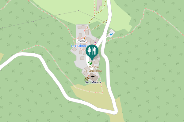 Map showing location of San Damiano Macra Toilet
