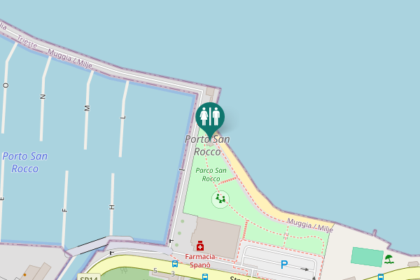 Map showing location of Strada per Lazzaretto 2 Toilet