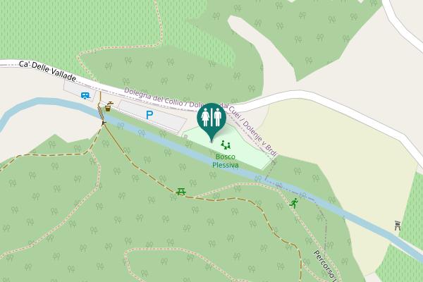 Map showing location of Ca' Delle Vallade Toilet