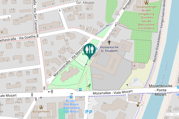 Map showing location of Don-Giuseppe-Franco-Park - Parco Don Giuseppe Franco Toilet