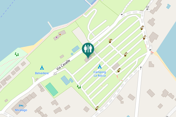 Map showing location of Via Cavalle 22 Toilet