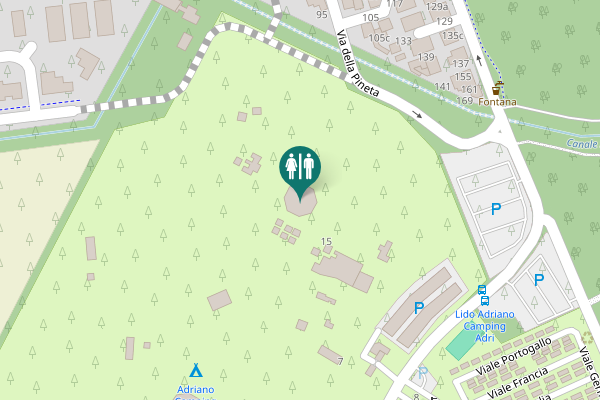Map showing location of Via dei Campeggi 15 Toilet