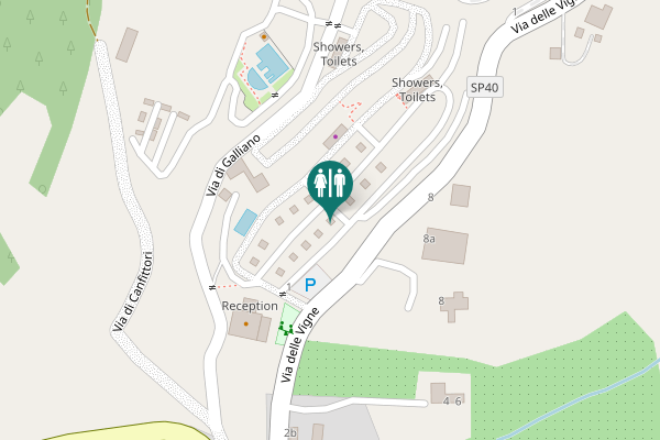 Map showing location of Via delle Vigne 1 Toilet