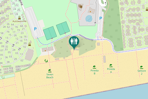 Map showing location of Passeggiata Adriatico Toilet