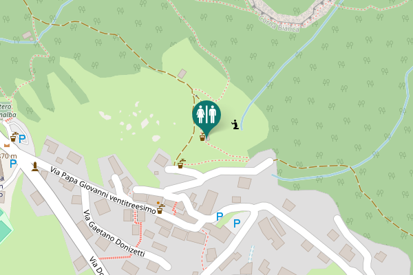 Map showing location of Cornalba Toilet