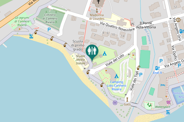 Map showing location of Viale del Lido 5 Toilet
