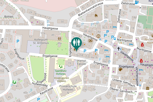 Map showing location of Kronengarten 8 Toilet