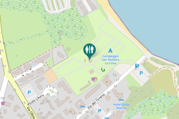 Map showing location of Via del Tirreno 23 Toilet