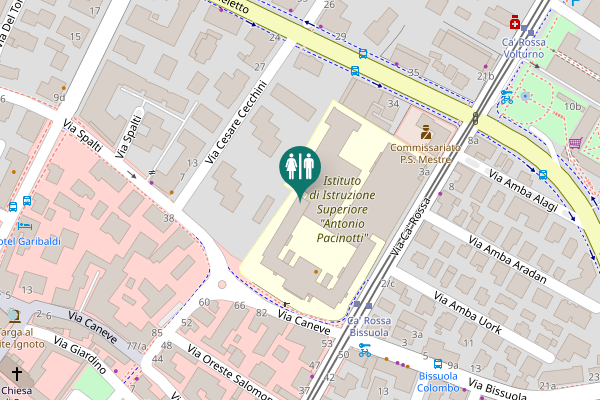 Map showing location of Via Caneve 93 Toilet